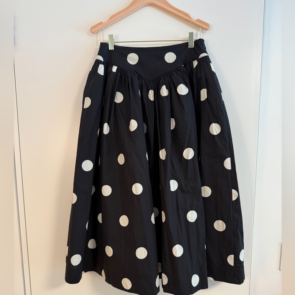 Ciao Lucia Zoe Skirt Polka Dot Midi- Black and White size 4 NWT - Picture 8 of 10